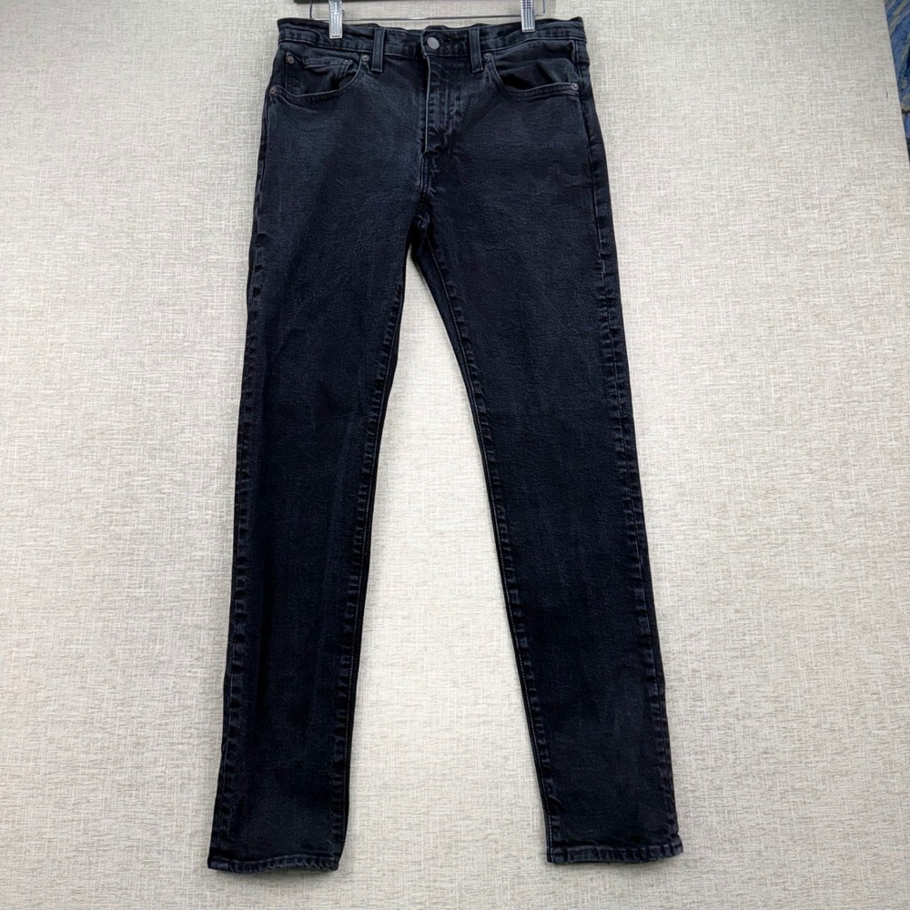 Levis Premium 512 Slim Taper Jeans Mens 32x32 Washed Black Denim Pants